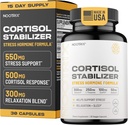 Nootrix Cortisol Manager &amp; Stabilizer Supplement TEN Supports Deep Sleep, Relaxation, Adrenal Health & Stress TEN 300mg Ashwagandha ANTE L-Theanine, Rhodiola Rosea Extract &amp; Apigenin TEN 30 Capsules