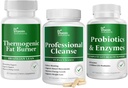 DR VITAMIN SOLUTIONS Thermogenic Fat Burner &amp; Professional Detox Cleanse Bundle - 15 Day Cleanse for Weight Management, Gut Health, and Bloating Relief - 240 Caps