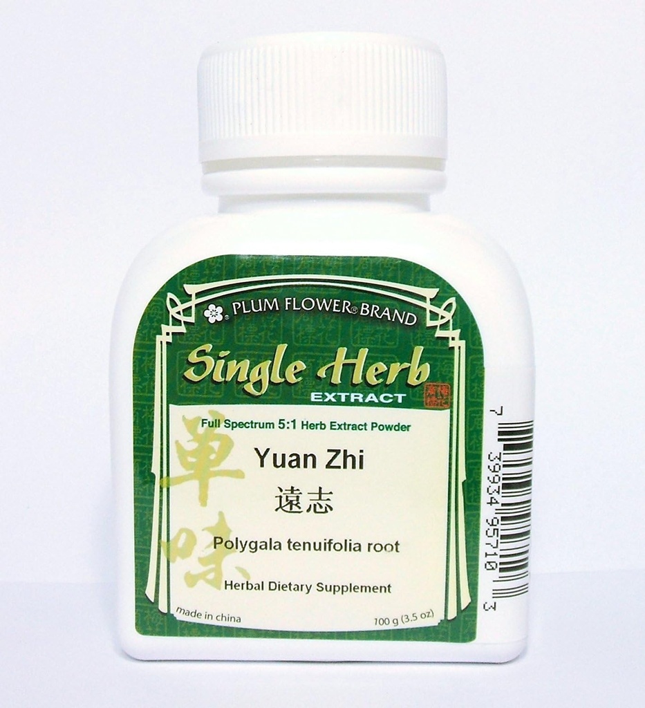 Chinese Senega Root, Herb Extract Powder / Yuan Zhi / Polygala Tenuifolia, 100g or 3.5oz by Plum Flower