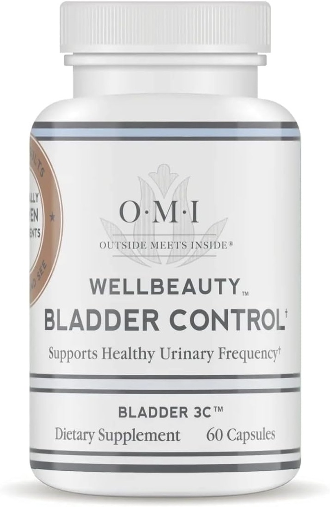 OMI WellBeauty Bladder Control, clínicamente probado para apoyar la frecuencia urinaria, reducir las visitas al baño, 60 cápsulas vegetarianas
