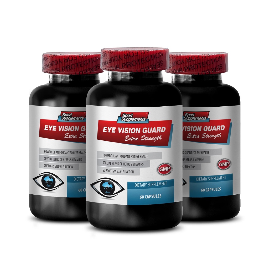 Fórmula de ojos Lutein " zeaxanthin - Visión de ojos - Extra Strength, Suplemento de mora, Vitaminas de ojos para visión, Extracto de mora para ojos, Píldoras de apoyo de visión, Lutein con mora, 3B 180 Cápsulas