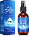 Pure Magnesium Spray for Feet, Magnesium Oil, Organic Natural Glass Bottle, Easy to Absorb and Use 60Ml.