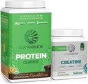 Sunwarrior Brown Rice Protein Powder Plant-Based TEN Chocolate 30 Servimientos & Creatine Monohydrate Powder ← Micronized Desflavored, 60 Servimientos