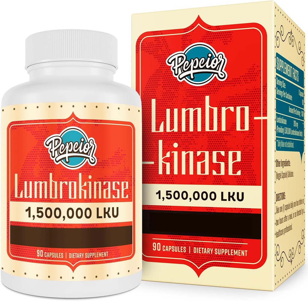 Lumbrokinase 200mg (Max Activity 1,500,000 LKU) - Lumbrokinase Enzymes Supplement, More Effective Than Nattokinase - 90 Capsules