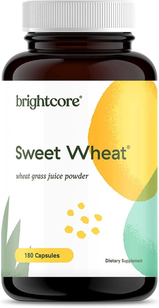 Nutrición Sweet Wheat, Listo para tomar verdes atléticos, Super Verdes con enzimas digestivas para la salud digestiva y la picadura de inmune, 180 Wheatgrass Juice Powder Capsules