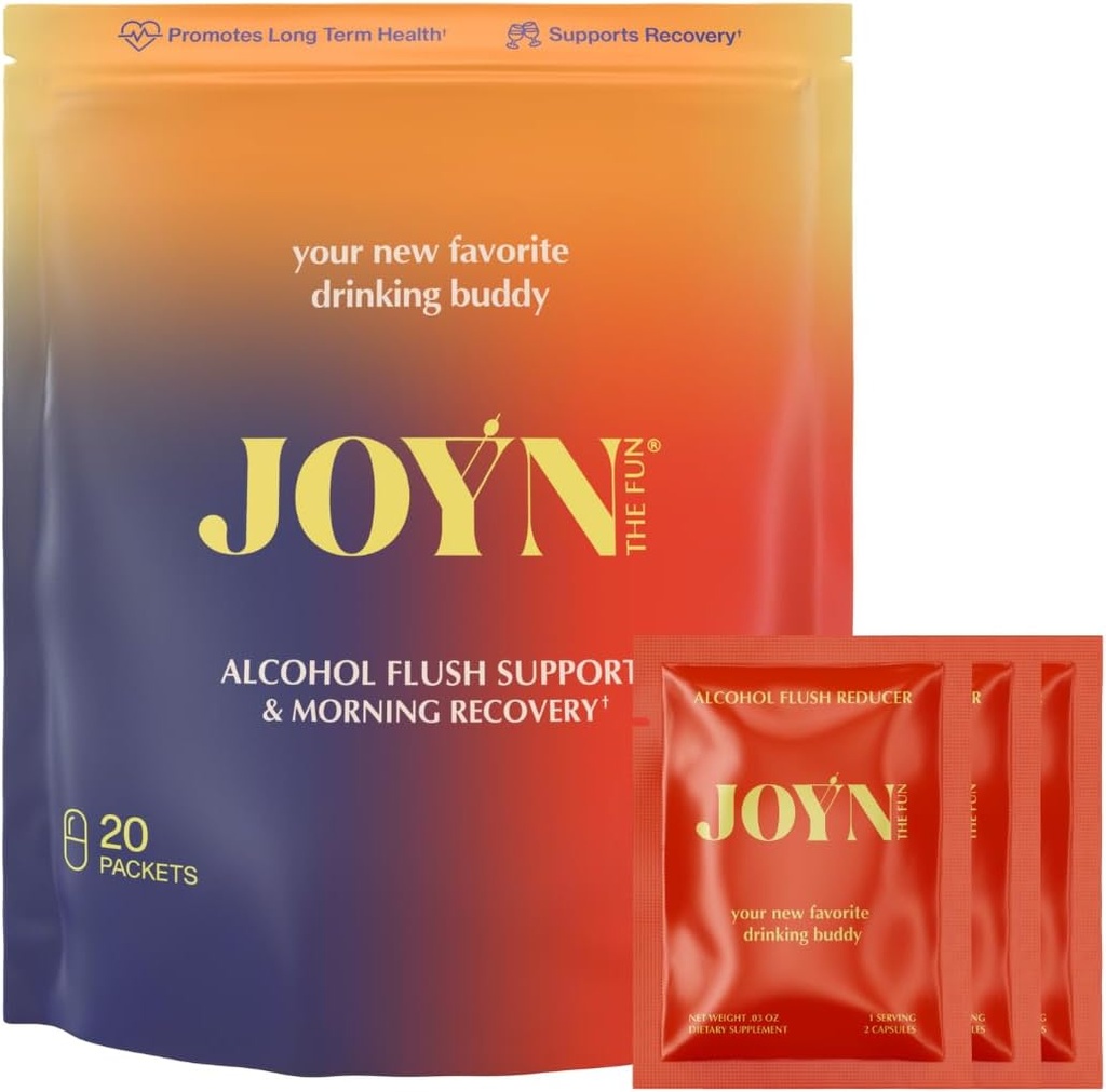 JOYN Supplement Value Pack: Alcohol Flush " Asian Glow Relief, Morning Recovery, Liver Support Silencio Antes " Después de beber Silencio con NAC, DHM, Milk Thistle, Glutathione, B12 tención 20ct