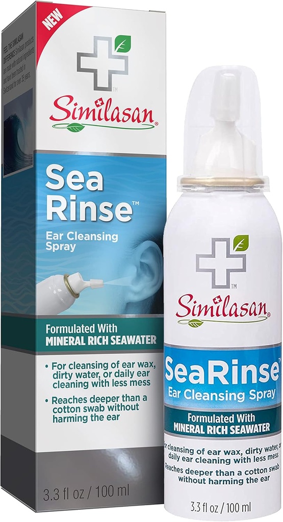 Similasan SeaRinse Ear Cleaning Spray for Ear Cleaning and Ear Wax, 3.3 Fl Oz
