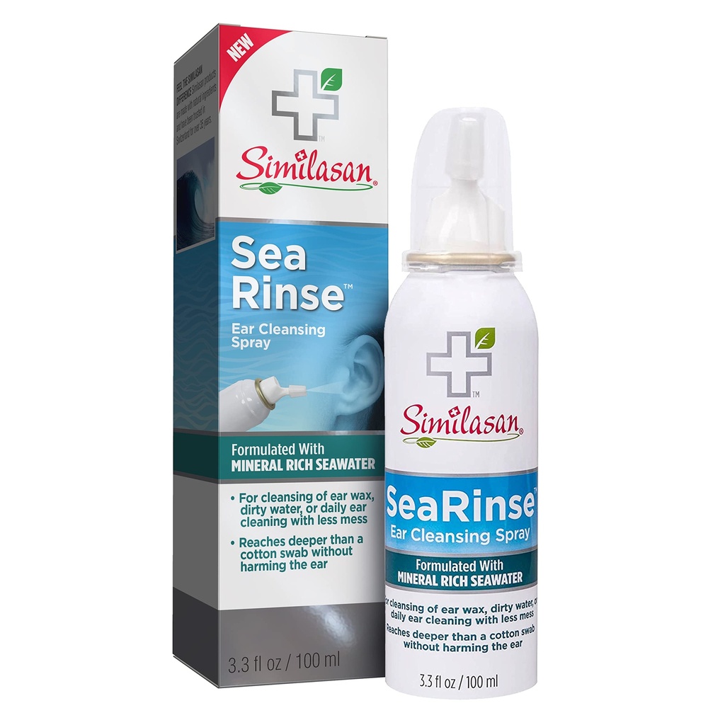Similasan SeaRinse Ear Cleaning Spray for Ear Cleaning and Ear Wax, 3.3 Fl Oz