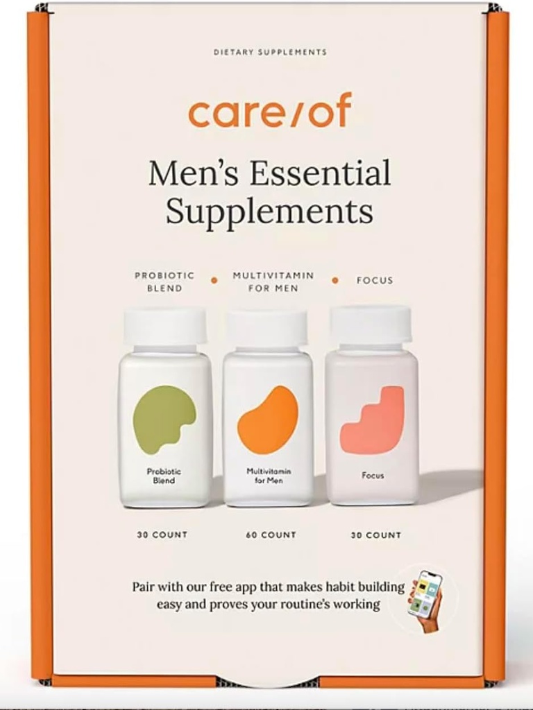 Care/of Men's Essential Supplements 3 Pack, Multivitamin, Probiotic, and Focus (90 ct.)