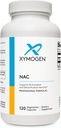 XYMOGEN NAC N-Acetyl-Cysteine 600mg - Cardiovascular, Antioxidante, Liver Detox + Immune Support Supplement - Support Glutathione Synthesis - Non-GMO NAC Suplemento (120 cápsulas)