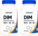 Nutricost DIM (Diindolylmetano) 300mg, 120 cápsulas con BioPerine (2 botellas)