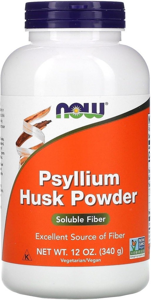 NOW Psyllium Husk Powder, 12-Ounces (Pack of 3)