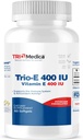 Trio-E 400 UI Vitamina E (400 UI) dl-Alpha, Suplemento dietético para el sistema inmunológico de salud antioxidante, 60 Softgels