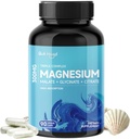 Complejo de Magnesio Triple Quitmood 300mg de Magnesium Glycinate, Malate, " Citrate for Muscles, Nerves, " Energy TEN High Absorption TEN Vegan, Non-GMO TENIDO 90 cápsulas