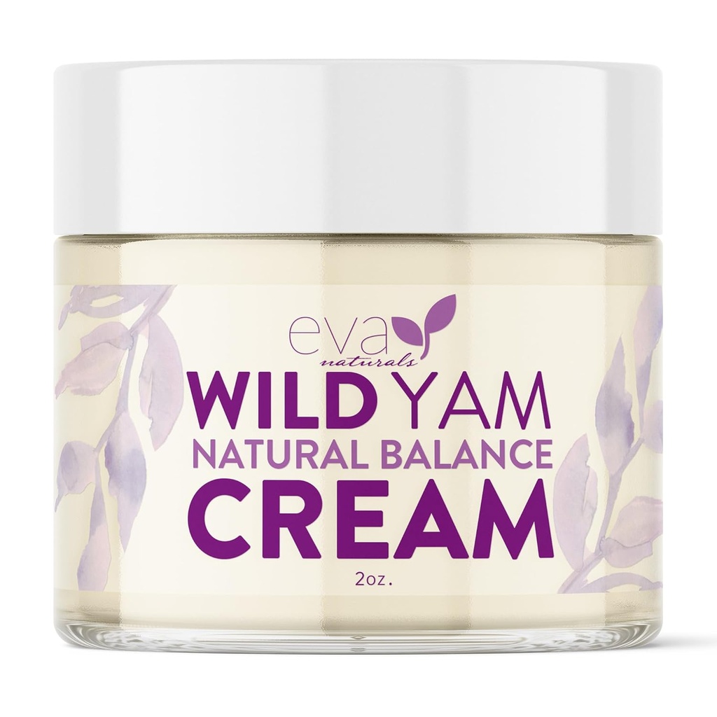 Crema de Yam silvestre para el equilibrio hormonal - Moisturizador de raíz de Yam salvaje con bayas de árbol de Chaste " Cierre rojo - Moisturizador de mantequilla de vaina para el equilibrio hormonal - Crema de raíz de Yam silvestre enriquecido para las mujeres (2 oz)