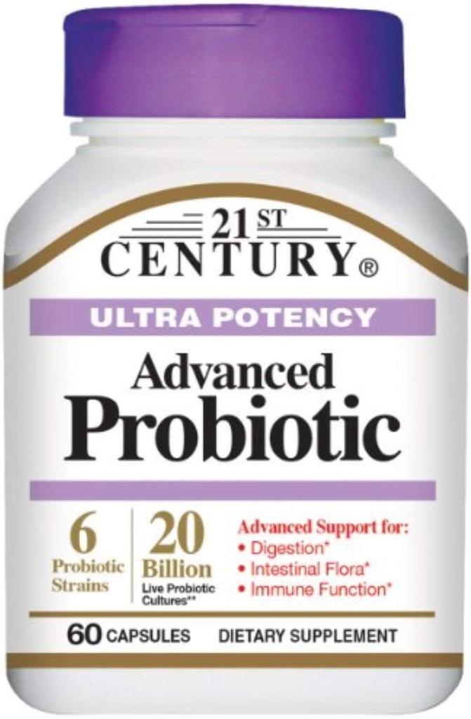 21st Century Ultra Potency Advanced Probiotic Capsules 60 ea (Pack of 4)