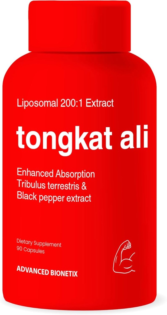 Liposomal Longjack Tongkat Ali Extract Capsules 200x Strength | 200,000 mg | Strength, Drive, Performance & Muscle Mass