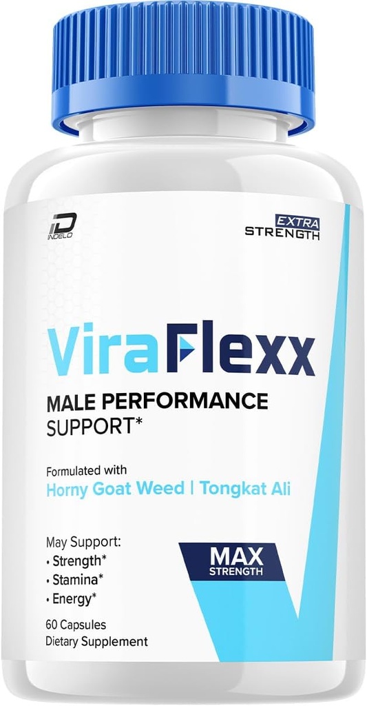 ViraFlexx Capsules Supplement, Vira Flexx Advanced Men Wellness Support, Official ViraFlex Maximum Strength Energy Performance, Vira Flex Premium Dietary Formula Reviews (60 cápsulas)