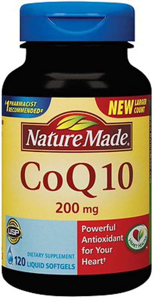 Nature Made CoQ10 Naturalmente Naranja 200 mg - Suplemento dietético 120 Softgels