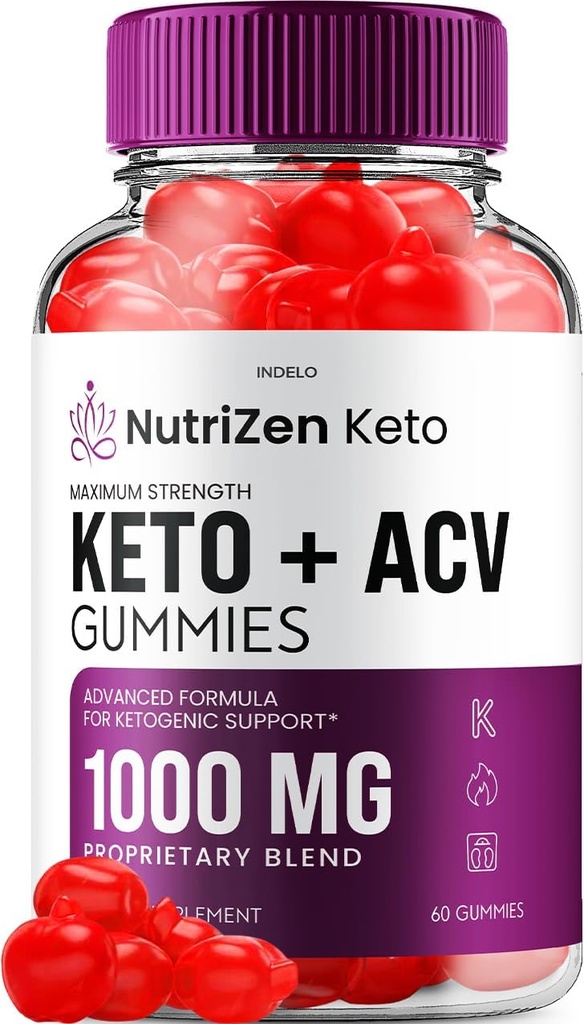 NutriZen Keto ACV Gummies - Advanced Formula Nutri Zen Keto Plus ACV Gummies Apple Cider Vinegar Keto Nutrizen ACV Gummies Suplemento dietético Comentarios Hombre Mujeres (60 Gummies)