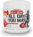 5% Nutrición Rich Piana AllDayYouMay BCAA Powder ← Premium Intra " Post Workout Amino Acidos, Hidratación, Resistencia, Recuperación del Musculo, Apoyo Conjunto " Liver TEN 16.93 oz, 30 Servings (Fruit Punch)