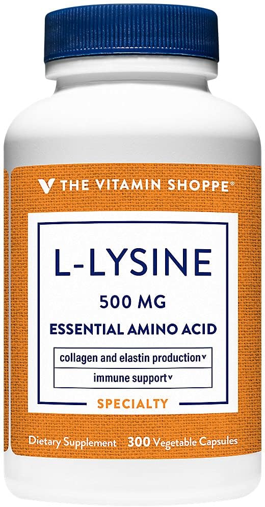 La vitamina Shoppe L-Lysine 500MG una vez al día (300 cápsulas)