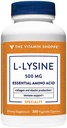 La vitamina Shoppe L-Lysine 500MG una vez al día (300 cápsulas)