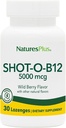 NaturesPlus Shot-O-B12-30 Lozenges, Wild Berry Flavor - 5000 mcg - Vegan, Gluten Gratis - 30 Servings