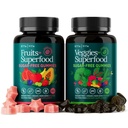 Todos los días Debloat " Detox Frutas y verduras sin azúcar Gummies - Apoyo energético con fruta de superalimentos y suplemento vegetal (120 Chews) sin crueldad, vegano, libre de gluten, fruta y vitamina vegetal
