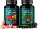 Todos los días Debloat " Detox Frutas y verduras sin azúcar Gummies - Apoyo energético con fruta de superalimentos y suplemento vegetal (120 Chews) sin crueldad, vegano, libre de gluten, fruta y vitamina vegetal