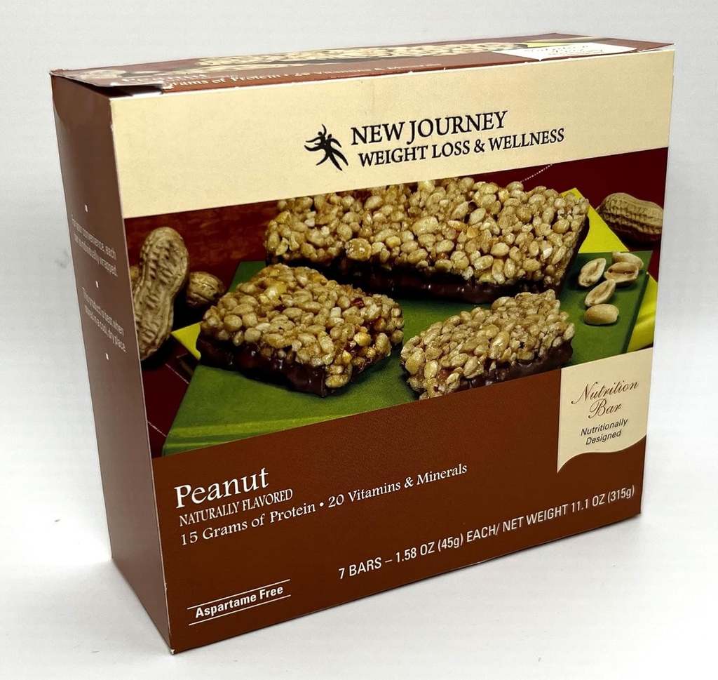 Peanut Bar - Nueva pérdida de peso de viaje " Wellness - High Protein Meal Replacement Nutrition Bar (7 bares/box)