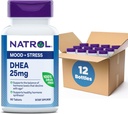 Natrol Mood & Stress DHEA 25mg, Suplemento para Balance de Nivel de Hormona, 90 Tabletas, 90 Day Supply