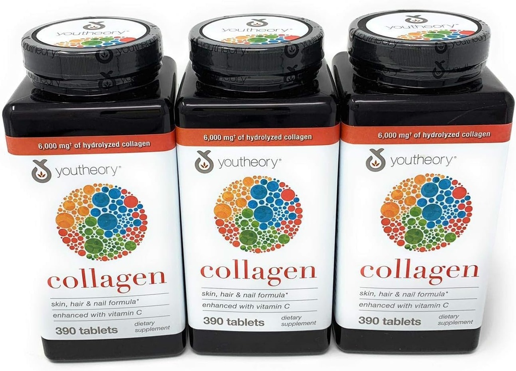 Teoría Collagen Advanced Formula Tablets - 390 ct (3 Pack for Total of 1170 Tablets)