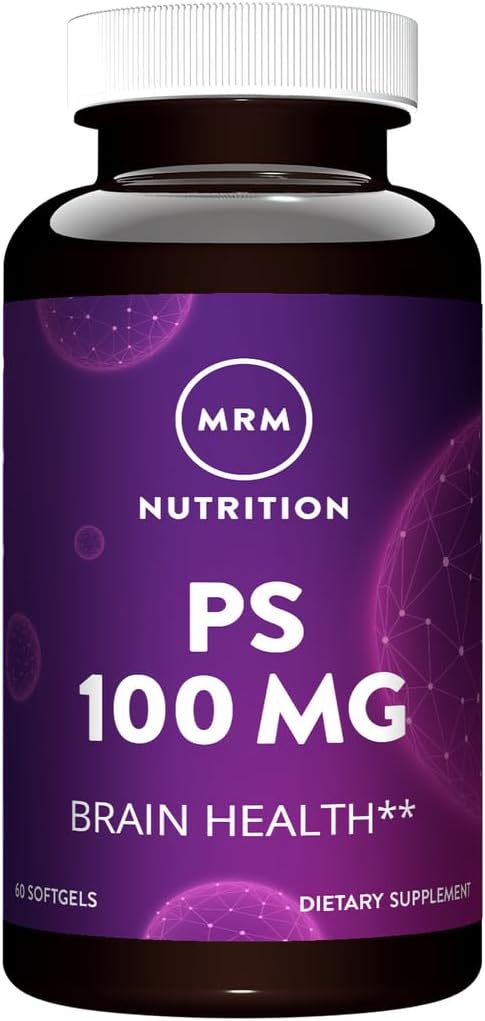 MRM Nutrición PS 100mg ← Phosphatidylserine  durable Brain Health tención Memoria + Aprendizaje TEN Gluten-Free TEN 60 Servings