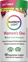 Rainbow Light Womens One High-Potency Daily Multivitamin, Womens Multivitamin proporciona soporte de inmunodeficiencia de alta potencia, con vitamina C, biotina y Ashwagandha, vegetariana, 60 cuenta