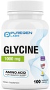 Laboratorios de puré Glycine 1000mg [High Potency] 100 cápsulas vegetarianas, promueve el sueño saludable TENIDO No aditivos perjudiciales para la vida No GMO, NO Gluten y Dairy Silencio Made in USA - 100 Servings