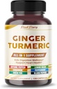 Ultra Ginger ' Turmeric Aids Digestion & Supports Heart Health – Incluye Cayenne Pepper, Lemon Balm, Cinnamon, Peppermint, Green Tea - Made in The USA- 150 Capsules