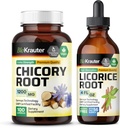 BIO KRAUTER Chicory Root 100 Capsules &amp; Licorice Root Tincture 4 Fl. Oz.
