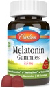 Carlson - Melatonin Gummies, 2,5 mg, sueño saludable, promueve la relajación, sabor a fresa natural, 60 Gummies