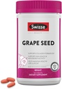 Swisse Grape Seed Extract Capsules Antioxidante Herbal Suplemento  víspera Polifenoles Grapeseed Suplemento + Antioxidante Vitamina C ¦ Promueve la Salud de la Esquía y la Producción de Colágeno