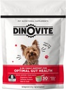 Dinovite 3 en 1 Probiótico para perros pequeños, piel " Cuna, salud digestiva " , Toppers de alimentos para perros, soporte para inmunes, alivio de alergia " Cuidado de la piel de incubación, 30 servicios (1-18 libras)