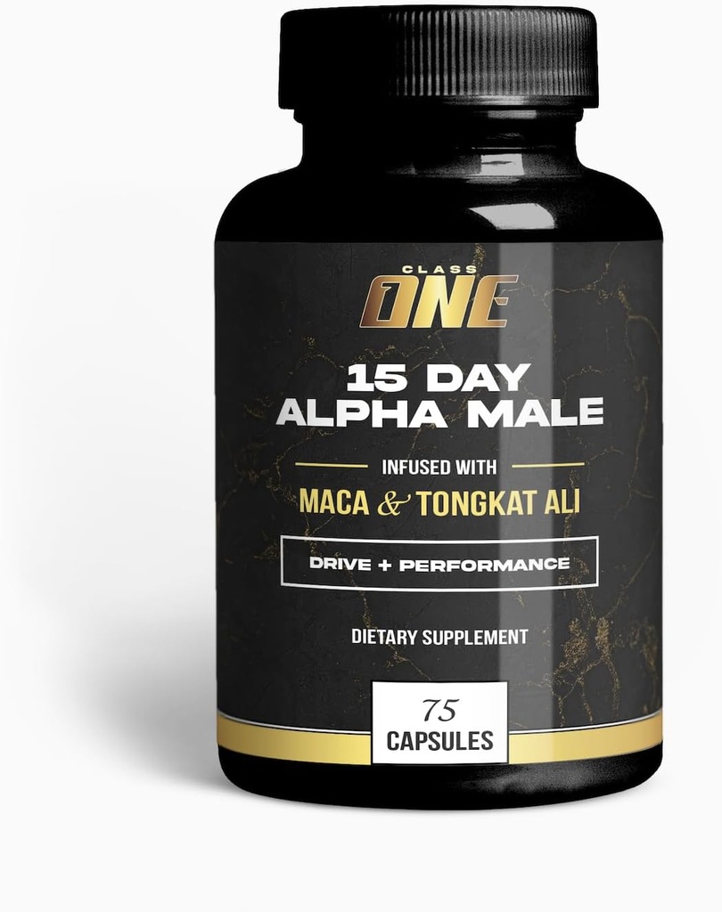 Alpha Male Daily Multi-Supplement – Full Formula for Vitality & Wellness – 60 cápsulas – Non-GMO &amp; Gluten-Free
