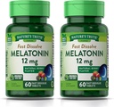 La Verdad de la Naturaleza Melatonina 12 mg, Sabor de Berry Natural, 60 Cuenta, Multi (Pack de 2)