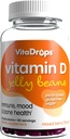 Vitamina D Jelly Beans, apoya la salud inmune, promueve la salud ósea, basada en la pectina, Vegan " Gluten Free, Mixed Berry Flavor, 90 judías jaleas, 30 servicios