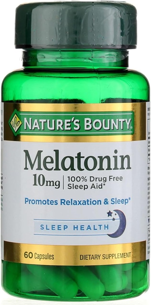 Bounty Melatonin 10mg capsules 60 ea (Pack of 2)