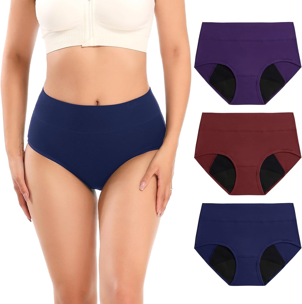 Molasus Incontinence Underwear for Women Absorbency Period Leakproof Panties