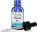 Vitamin K1 Liquid Drops - Made in USA - Natural High Potency Phylloquinone for Men, Women, Children, & Newborns Great for Dark Undereye Circles - Bulk Sizes Also Available