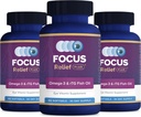 Focus Relief Plus Dry Eye Formula (270 ct. 90 Day Supply) Dry Eye Omega 3 Suplemento - Dry Eye Relief Suplemento - Omega 3 Fish Oil for Dry Eye