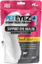 PetEyez Tear Stain Remover Vitamin Treats for Dogs - Asistencia Ojo Salud " Reducir el pico " Tear Stain Buildup - 100% Natural Dog Treats w / Superfoods, Antioxidants " Nutrients - Beef Flavor - 1oz