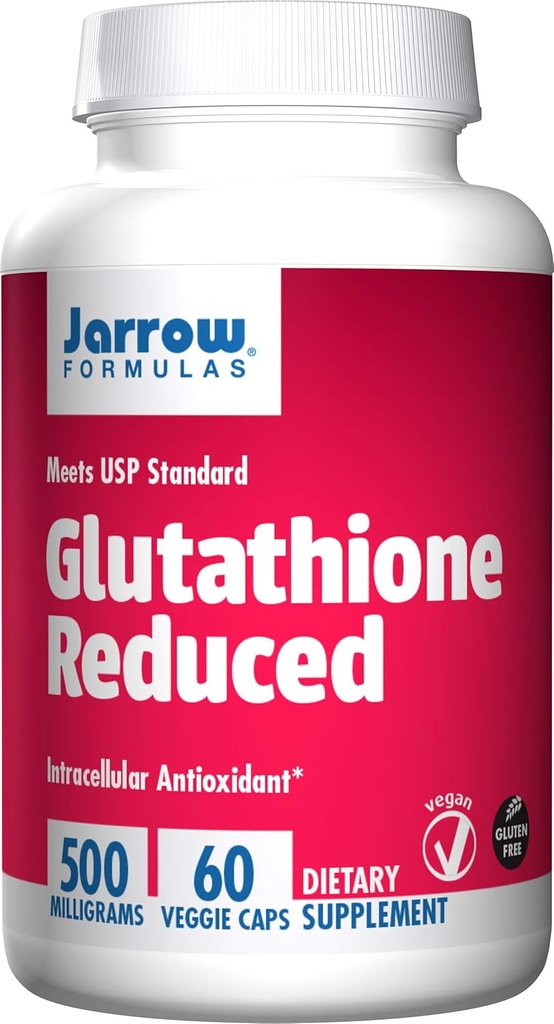 Jarrow Formulas Reduced Glutathione, Supports Liver Health, 500 mg, 60 Veggie Capsules